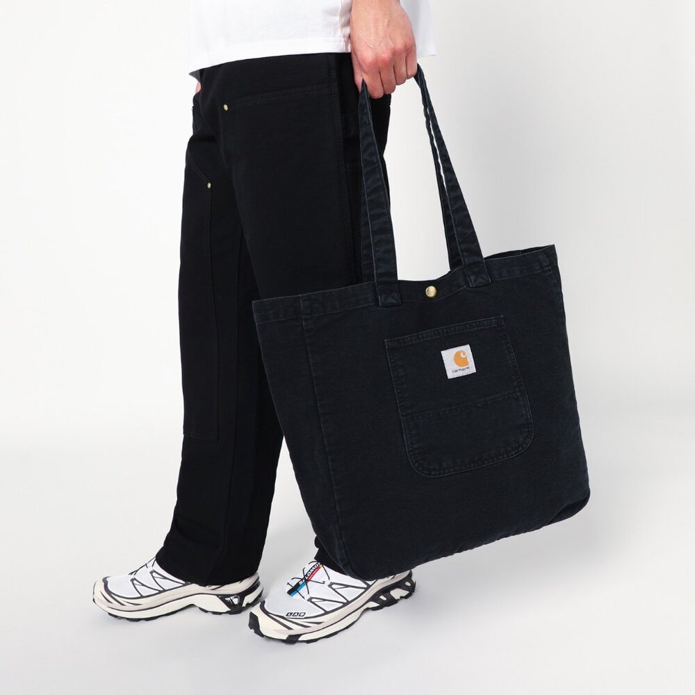 Carhartt WIP Bayfield Tote, Large Black Unisex 12oz Dearborn Canvas Bag